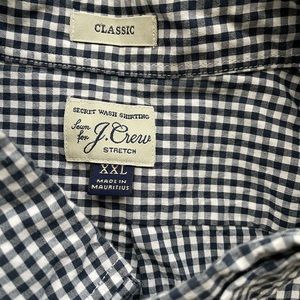 XXL Men’s J Crew Shirt in Navy Gingham